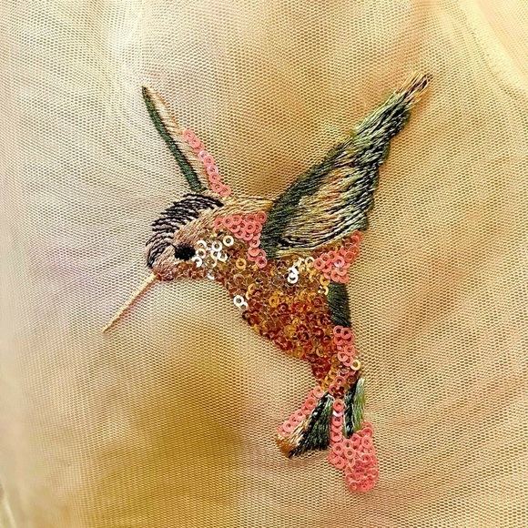 H&M Girl’s Youth Embroidered Sequined Hummingbird Skirt Size 8/10 Balletcore - Picture 7 of 9